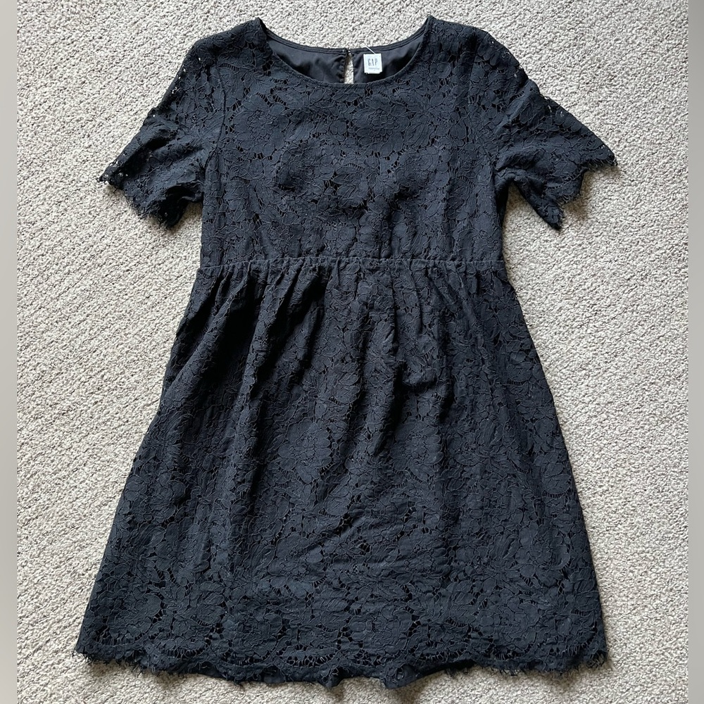Black Lace Maternity Dress